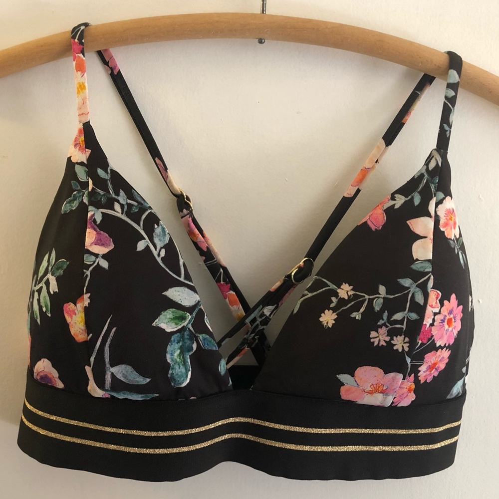 H&M floral bikini top